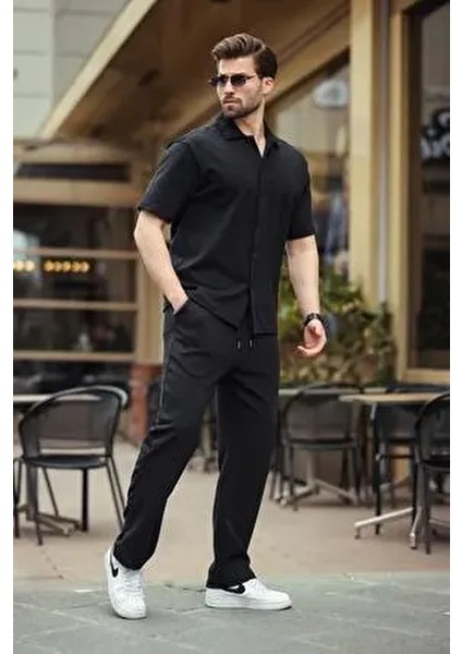 Siyah Basic Erkek Ikili Takım E7313