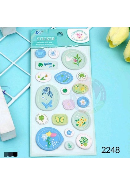 Çiçek Kabartmalı Mühür Çıkartma Sticker 1 Paket fırsatları
