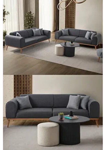 Rebull 3+3 Koltuk Takımı Antrasit