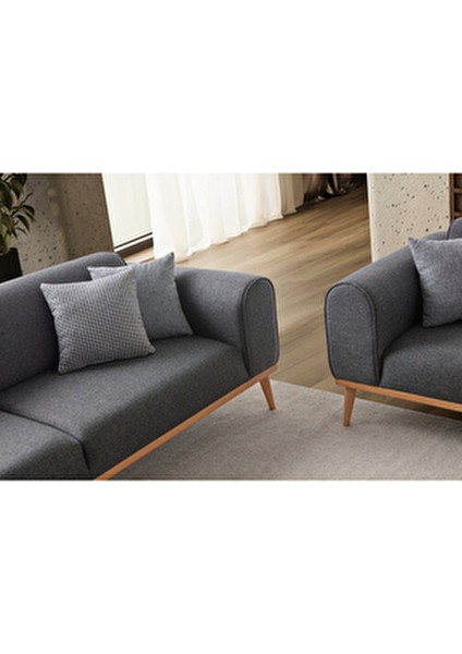 Rebull 3+3 Koltuk Takımı Antrasit