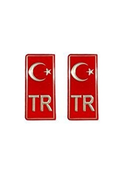 Tr Plaka Sticker 2'li - Türkiye Plaka Sticker