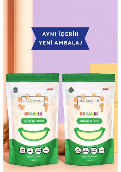 İnce Buğday İrmiği 400 gr - 2'li Avantaj Set - (bebek irmiği)