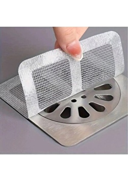 1 Adet Gider Kapatıcı Pislik Tutucu Kendinden Yapışkanlı Banyo Gider Kapağı Çok Amaçlı Çelik Bant