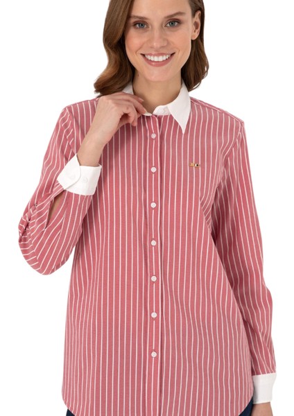 Kadın Çizgili Uzun Kollu Tunik Gömlek fiyatları