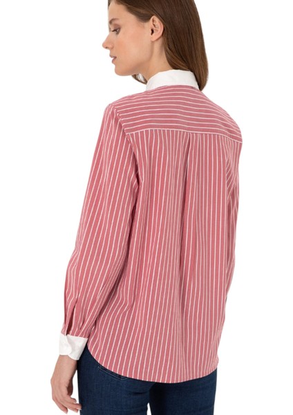 Kadın Çizgili Uzun Kollu Tunik Gömlek indirimleri