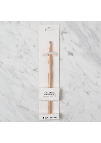 La Mia Whitewood 5 mm 15.5 cm Ahşap Yün Tığ