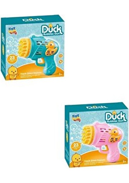 Duck Çok Delikli Pilli Köpük Atan Tabanca Oyuncağı 23 Delikli Bubble Gun