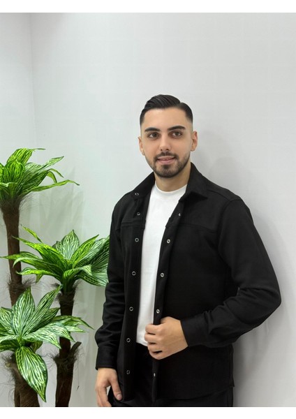 Erkek Yeni Sezon Süet Çıt Çıtlı Ceket Gömlek