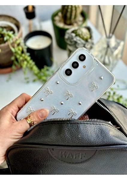 Galaxy A54 Uyumlu 3D Mini Fiyonk Tasarımlı Oyuncaklı Silikon Kılıf