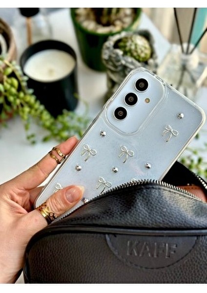 Galaxy A54 Uyumlu 3D Mini Fiyonk Tasarımlı Oyuncaklı Silikon Kılıf