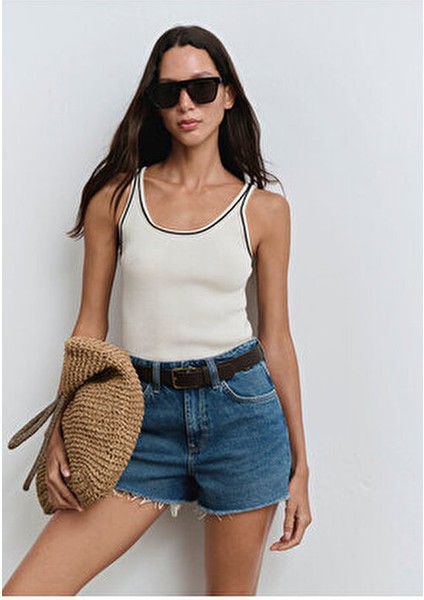 Cherry 90LAR Puslu Koyu Mavi Jean Şort 1410022-89732 fiyatları