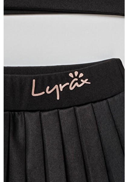 Lyrax Kabartmalı Şort Etekli Crop Kız Çocuk Sporcu Takım modelleri