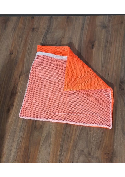 Turuncu - Fermuarlı - Hassas Çamaşır Terlik Ayakkabı Yıkama Filesi Büyük Boy modelleri