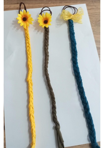 Çocuklara Özel Saç Uzatma 3lü Set 25 Santim Herbiri