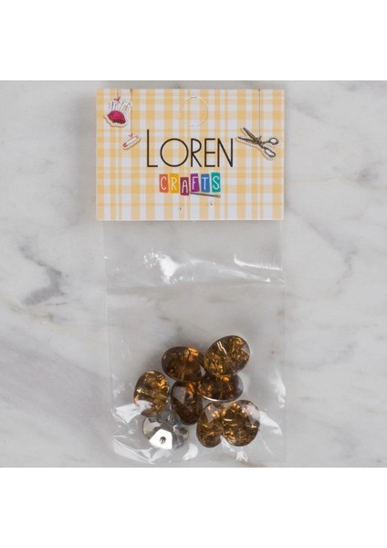Loren Crafts Kahverengi 8 Li Düğme - 243