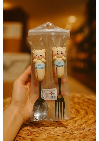 Ayıcık Figürlü Kaşık Çatal