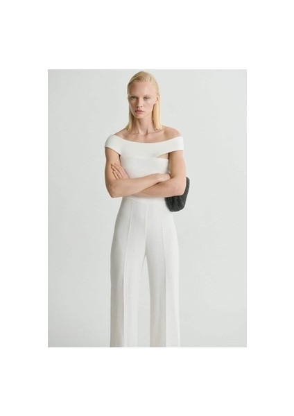 Asimetrik Yakalı Uzun Tulum