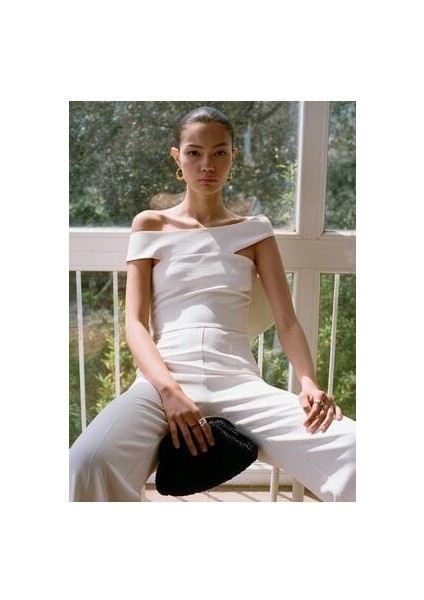 Asimetrik Yakalı Uzun Tulum