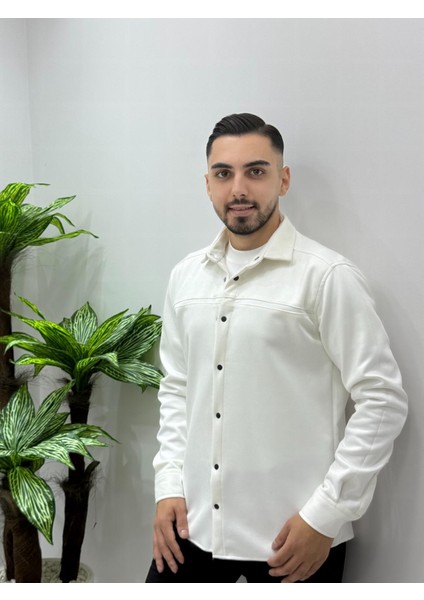 Erkek Yeni Sezon Süet Çıt Çıtlı Ceket Gömlek