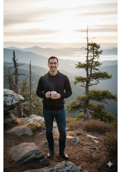 Erkek Kışlık Kazak Pamuklu Düğmeli Polo Yaka Cepli Uzun Kollu Klasik Desenli Rahat Kesim indirimleri