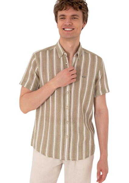 Erkek Haki Kısa Kollu Gömlek 2182541 modelleri
