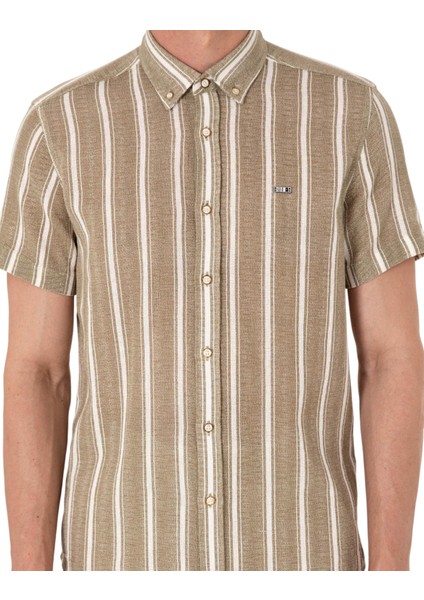 Erkek Haki Kısa Kollu Gömlek 2182541 indirimleri