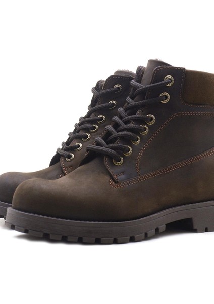 plus Neson Hakiki Deri Kahve Kürklü Bot Postal indirimleri