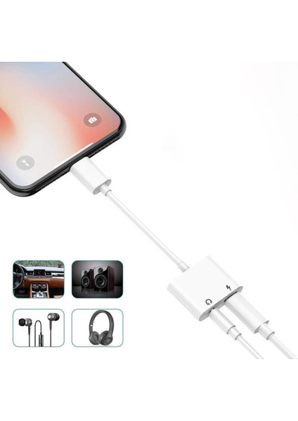 Ip 7-8-Plus-X Serisi Lightning Kulaklık-Şarj Çevirici Adaptör modelleri