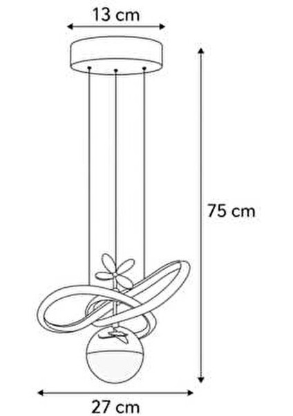 Istanbul Avize Begonvil Gümüş 3 Renkli Ledli Modern Lüx LED Avize modelleri