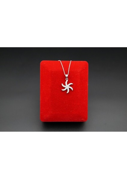 925 Ayar Gümüş Denizyıldızı Kadın Kolye SK00053