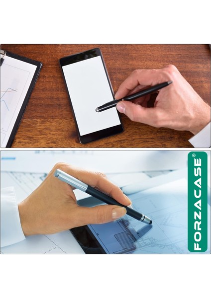 Universal Telefon Tablet iPad 2in1 Tükenmez ve Touchpen Dokunmatik Kalem - FC1122 fırsatları