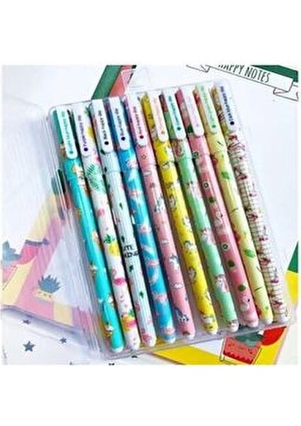 10 Lu Unicorn-Flamingo Renkli Jel Kalem Seti fırsatları