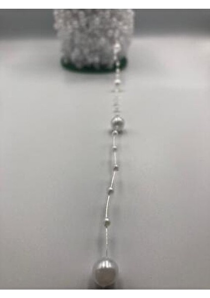 10 Metre Beyaz Misinalı Şerit Inci Boncuk Şerit Çiçek Süsleme Dekorasyon Boncuğu modelleri