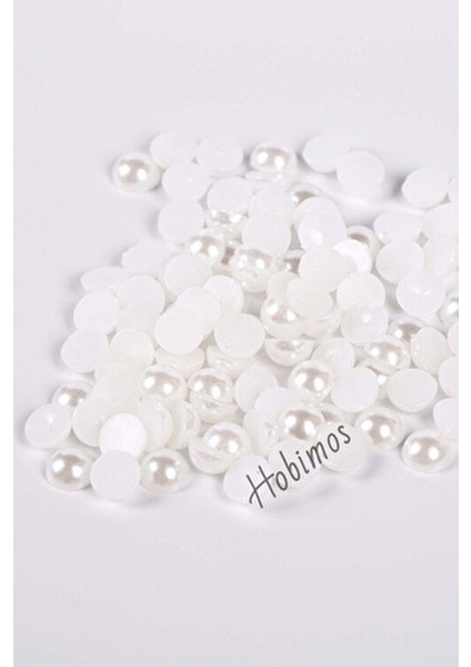 100 Adet 8 mm Beyaz Yarım Plastik İnci Boncuk El İşi ve Dekorasyon İçin fiyatları