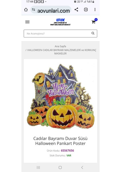 Hapy Helloween Pano Plastık