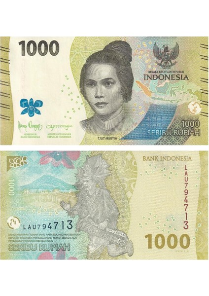 Endonezya 1000 Rupi - 2023 - Çil
