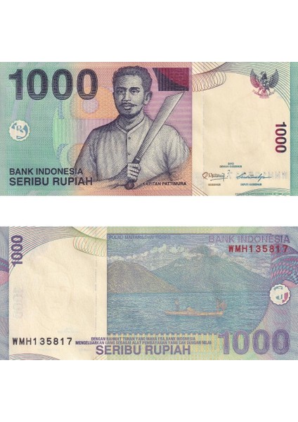 Endonezya 1000 Rupi - 2013 - Çil