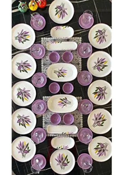 Başak Lila 12 Kişilik 36 Parça Kahvaltı Takımı
