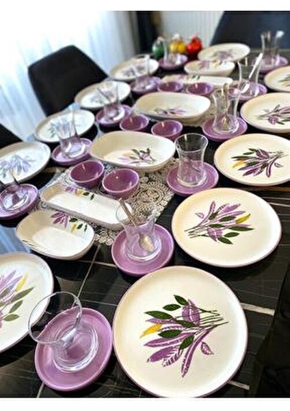 Başak Lila 12 Kişilik 36 Parça Kahvaltı Takımı fiyatları