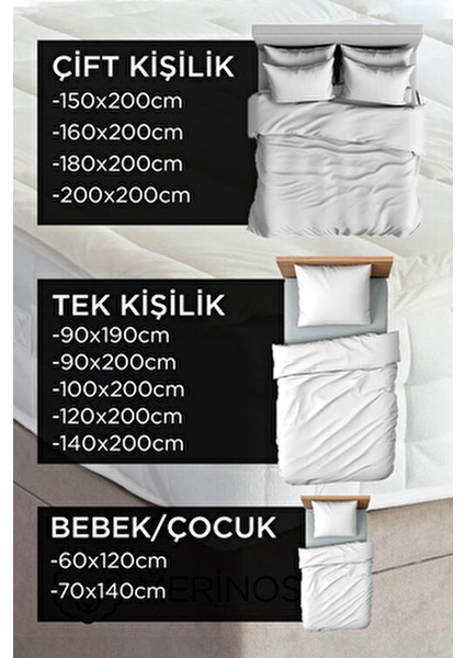 Kuzu Yünü Yatak Alezi Köşe Lastikli Koruyucu | %100 Doğal Merinos Yün Ped Tek Çift Battal fırsatları