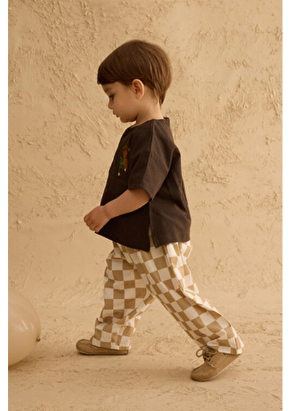 Nakışlı Oversize Keten Gömlek Acı Kahve fırsatları