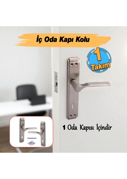 Kapı Kolu Iç Oda Aynalı Sağa Sola Uygun Saten Renk Dış Ahşap Pvc Metal Çelik Kapısı Tutamağı 1 Takım modelleri