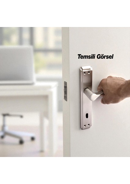 Kapı Kolu Iç Oda Aynalı Sağa Sola Uygun Saten Renk Dış Ahşap Pvc Metal Çelik Kapısı Tutamağı 1 Takım indirimleri