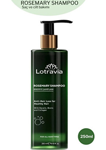 Biberiye Şampuanı | Saç Dökülmesine Karşı | Biotin, Keratin ve Kolajen Içerikli 250 ml modelleri