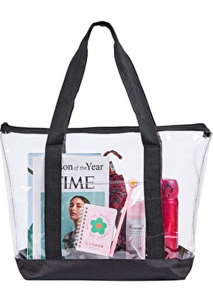 Şeffaf Su Geçirmez Plaj Çantası Yaz Koleksiyonu Fermuarlı Kadın Deniz Çantası fiyatları