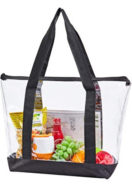 Şeffaf Su Geçirmez Plaj Çantası Yaz Koleksiyonu Fermuarlı Kadın Deniz Çantası indirimleri