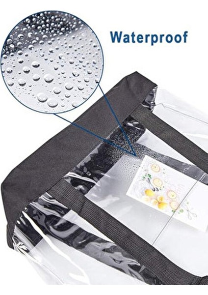 Şeffaf Su Geçirmez Plaj Çantası Yaz Koleksiyonu Fermuarlı Kadın Deniz Çantası