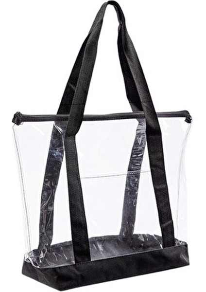 Şeffaf Su Geçirmez Plaj Çantası Yaz Koleksiyonu Fermuarlı Kadın Deniz Çantası