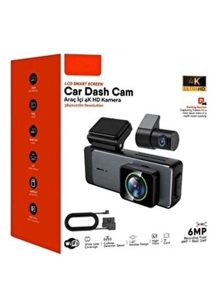 Blic Blm-70 4K Hd 4+2 Mp Araç Içi Ön ve Arka Kamera Dashcam indirimleri