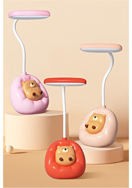 Sevimli Uyuyan Ayıcık Masaüstü LED Lamba Hediyelik Kitap Okuma Gece Lambası Baş Ucu fırsatları